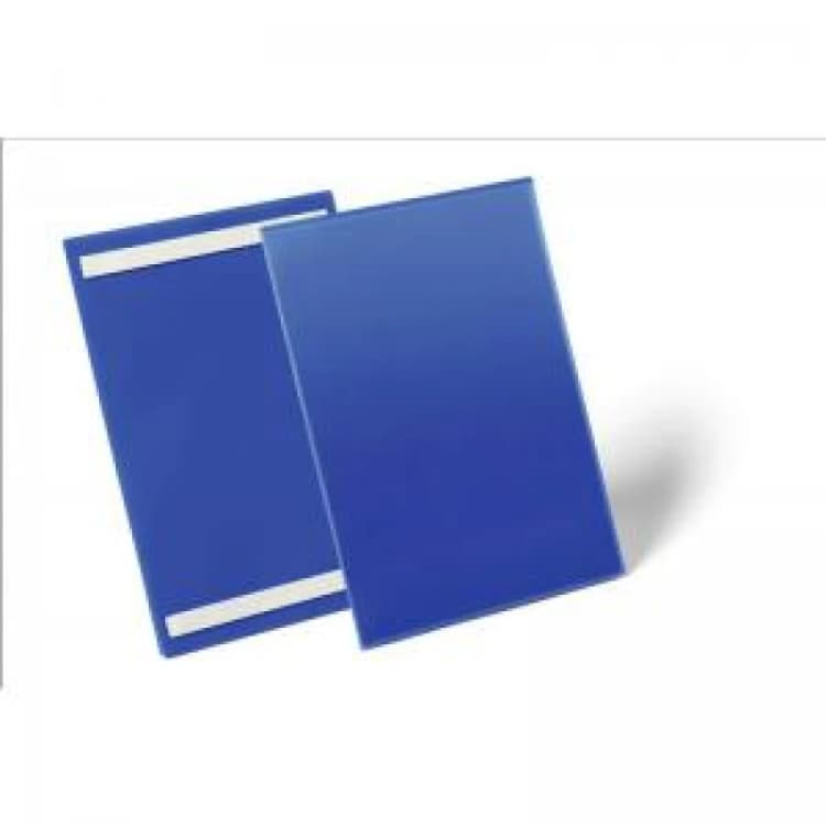 Image of Durable Durable - Adhesive Ticket Holder Label Pouch Document Pockets 50 Pack A4 Blue - Navy Blue 179707