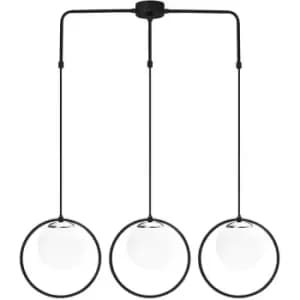 Image of Cristal Model 10 Deco 3-Light Globe Tracking Pendant Lamp Black