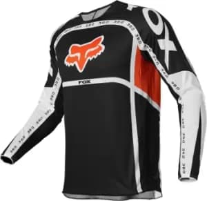 Image of FOX 360 Dvide Motocross Jersey, black-white-orange, Size 2XL, black-white-orange, Size 2XL