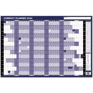 Image of ValueX Double Sided Compact Year And Holiday Planner Unmounted 2024 -