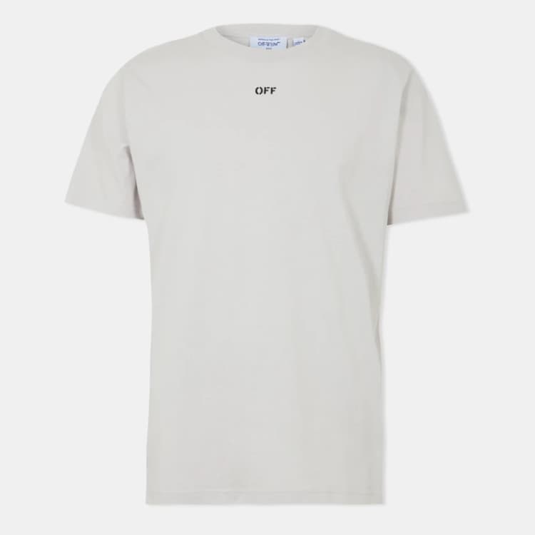 Image of Off White Mens Stamp T-Shirt Stone/Black male XS