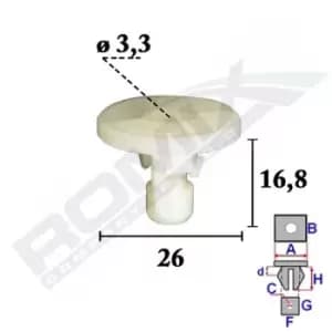 Image of ROMIX Clip C70547 BMW,MINI,3 Limousine (F30, F80),X1 (F48),X5 (F15, F85),7 (G11, G12),X6 (F16, F86),Schragheck (F56),Schragheck (F55),Clubman (F54)