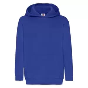 Image of Fruit Of The Loom Childrens Unisex Hooded Sweatshirt / Hoodie (5-6) (Royal)