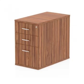 Image of Trexus Desk High 3 Drawer 800D Pedestal 425x800x730mm Walnut Ref