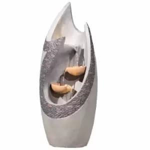 Image of Garden Gear Cascading Fountain Wave With LED Light Water Feature