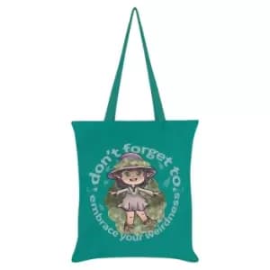 Image of Grindstore Kooky Witch Embrace Your Inner Weirdness Tote Bag (One Size) (Emerald Green)