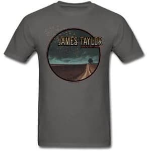 Image of James Taylor - 2018 Tour Country Road Mens Medium T-Shirt - Charcoal Grey