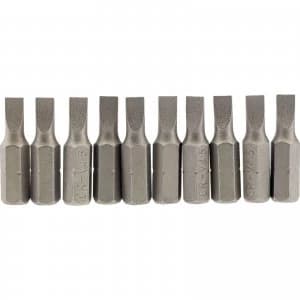 Image of Draper Slotted Screwdriver Bit 4.5mm 25mm Pack of 10