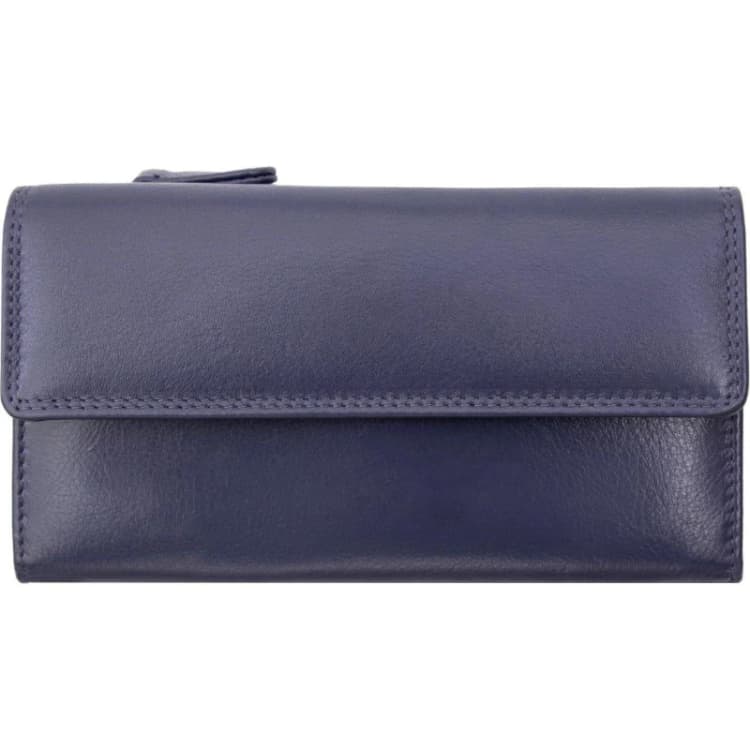 Image of PRIMEHIDE 'Verona' Leather Large Bifold Purse Purple