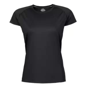 Image of Tee Jays Womens/Ladies Cool Dry Short Sleeve T-Shirt (XL) (Black)