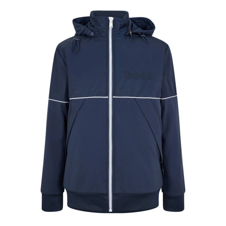 Image of Boss Mens Steele 21 Tracksuit Top Dark Blue male S