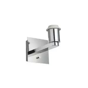 Image of Endon Collection Lighting - Endon Lighting Issac - Wall Lamp Chrome Effect Plate 1 Light Dimmable IP20 - E27