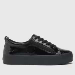 Image of Kickers Black Tovni Stack Fleur Girls Youth Shoes