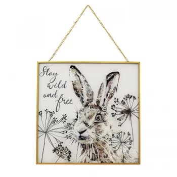 Image of Arthouse Hare Glass Hanging Print