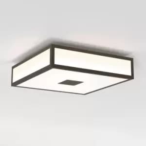 Image of Mashiko LED 30cm Square Bathroom Flush Ceiling Light Bronze IP44, 16.3W