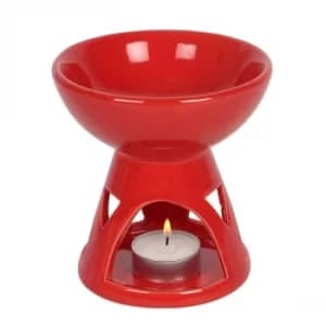 Image of Red Deep Bowl Oil Burner