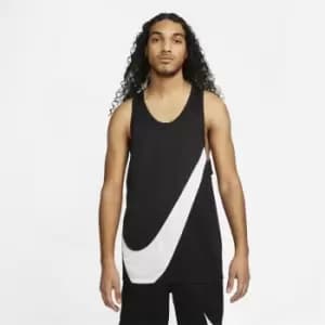 Image of Nike Dri-Fit Crossover Jersey, Black/White, Male, Basketball Jerseys, DH7132-013