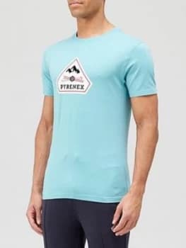 Image of Pyrenex Karel Large Logo T-Shirt - Blue