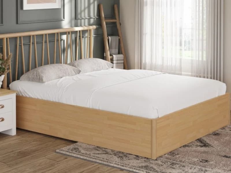 Image of GFW GFW Fusem Spindle Double End Lift Ottoman Bed - Oak