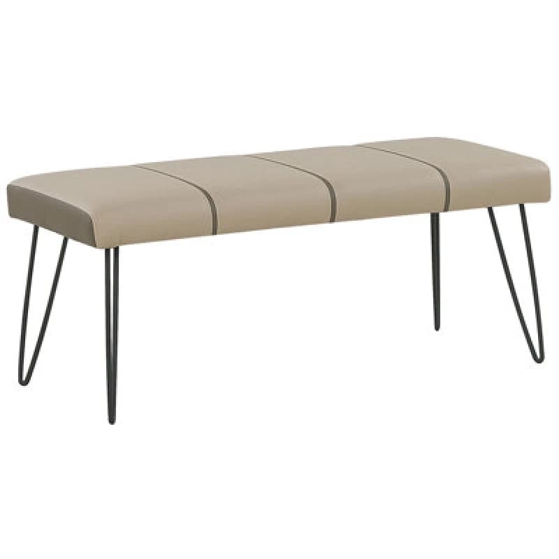 Image of Beliani Bench Betin Faux Leather Sand Beige