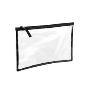 Image of BagBase Clear Grab Pouch (One Size) (Clear/Black)