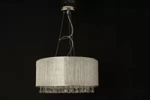 Image of Tilly Crystal Chrome Pendant Ceiling Light