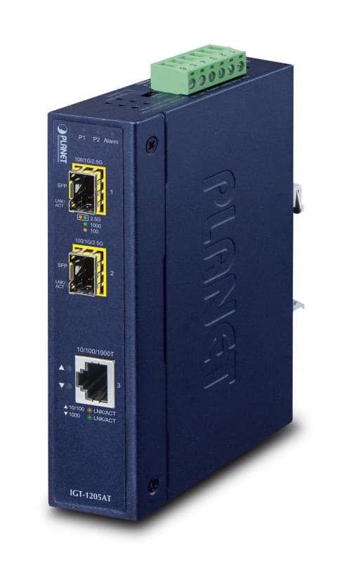Image of PLANET IGT-1205AT network media converter 1000 Mbps Blue