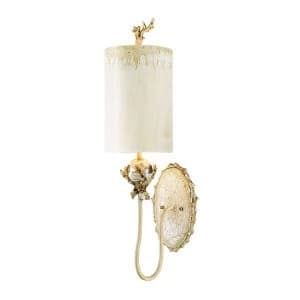 Image of 1 Light Indoor Wall Light Putty, Silver Leaf, E27