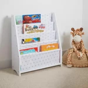 Image of White and Grey Star Bookcase White