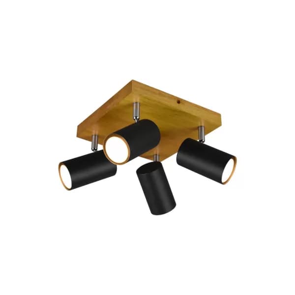 Image of Marley II Modern 4 Light Ceiling Spotlight Clusters Black Matt