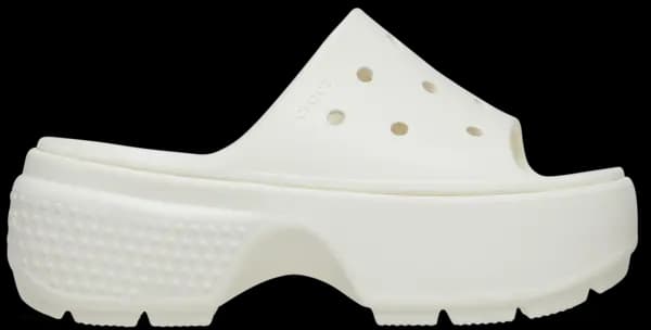 Image of Crocs Unisex Stomp Slides Chalk W8/M7