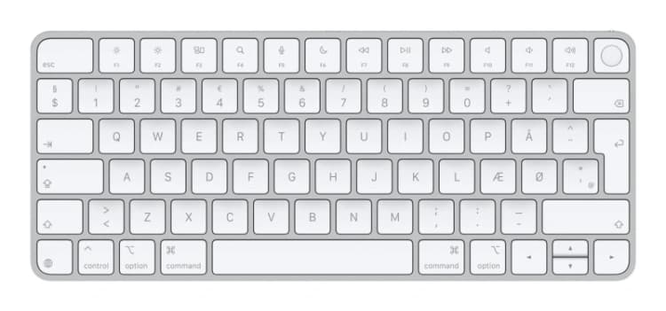 Image of Apple Apple Magic keyboard Universal USB + Bluetooth QWERTY Danish White MXCK3DK/A