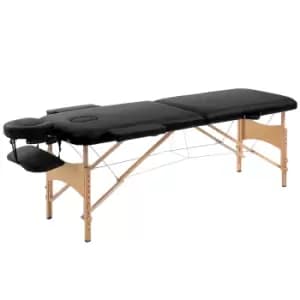 Image of HOMCOM Massage Table Bed Couch Beauty Bed 2 Section Therapy Bed Lightweight Portable Folding Spa Bed Black