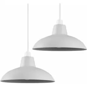 Image of Minisun - 2 x Civic Metro Ceiling Light Shades - Grey - No Bulb