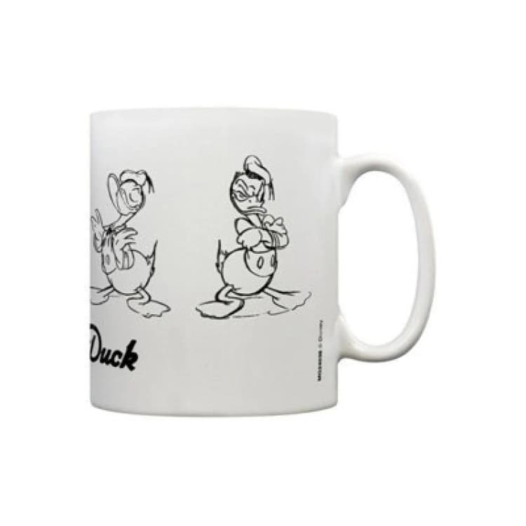 Image of Disney Sketch Donald Duck Mug White unisex