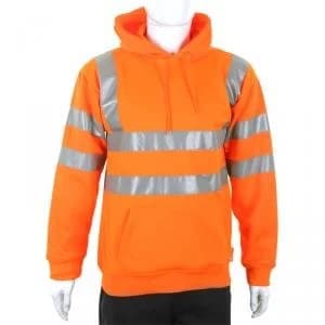 Image of B Seen Sweatshirt Hooded Hi Vis 280gsm 3XL Orange Ref BSSSH25ORXXXL Up