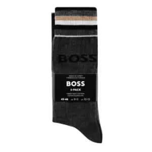 Image of Boss 3 Pack Rib Socks - Grey