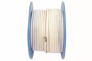 Image of White 3 Core Mains Cable 15 Amp 50m Connect 30675