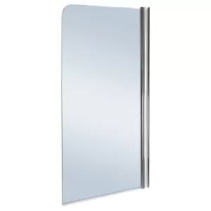 Image of Aqualux Shine Half Framed Radius Bath Screen - 1500 X 85mm