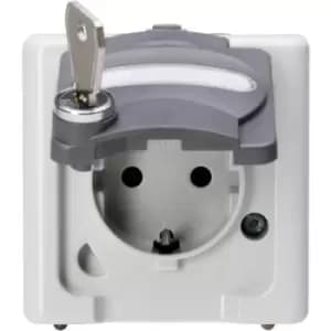 Image of Kopp 103456009 1 Piece Wet room switch product range Complete PG socket (lockable) BlueElectric Grey