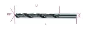 Image of Beta Tools 410 HSS Twist Drill Bit Cylindrical Shank Rolled 2mm 004100052