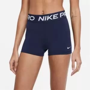 Image of Nike Pro Three Inch Shorts Womens - Blue