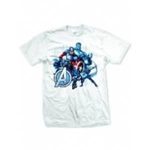 Image of Avengers Group Assemble Mens White T-Shirt Medium