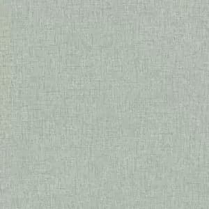 Image of Grandeco Twill Plain Fabric Textured Green Wallpaper