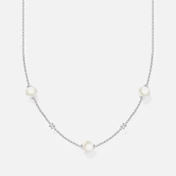 Image of Thomas Sabo Womens Multi Pearl Necklace - Silver