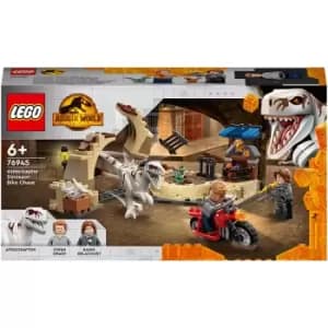 Image of LEGO Jurassic World: Atrociraptor Dinosaur Bike Chase Toy (76945)