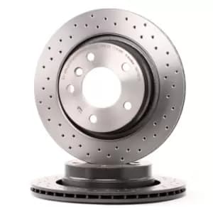 Image of PAIR BREMBO BRAKE XTRA DRILLED DISCS 09.7702.1X