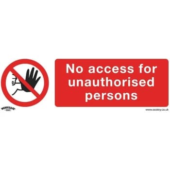 Image of SS17V1 Prohibition Safety Sign - No Access - Self-Adhesive Vinyl - Sealey