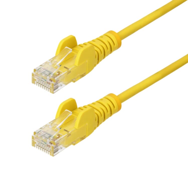 Image of StarTech.com 5m Yellow Slim CAT6 Ethernet Cable. Snagless. 100W PoE. U