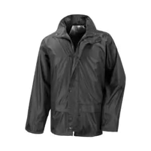 Image of Result Mens Core Rain Suit (Trousers And Jacket Set) (S) (Black)